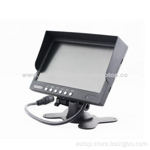 Hot Selling 7-inch Bus Rear-view Mirror Monitor with Multiple Languages, 12V-24V, OSD Menu, Pal/NTSC